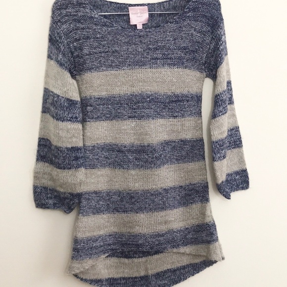 |Romeo & Juliet| Blue and Grey Sweater Tunic Sz S - Picture 4 of 8